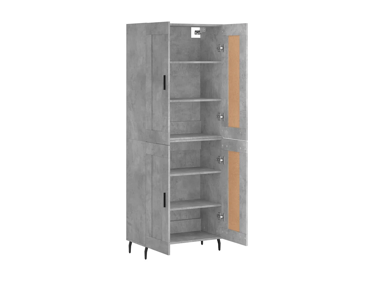 Highboard,Kommode Betongrau 69,5x34x180 cm Holzwerkstoff -gkd77482