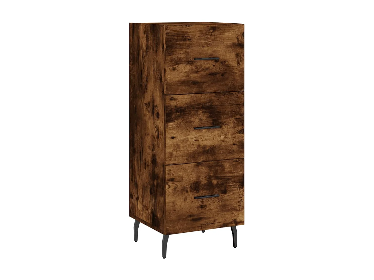 Highboard,Kommode Räuchereiche 34,5x34x180 cm Holzwerkstoff -gkd805532
