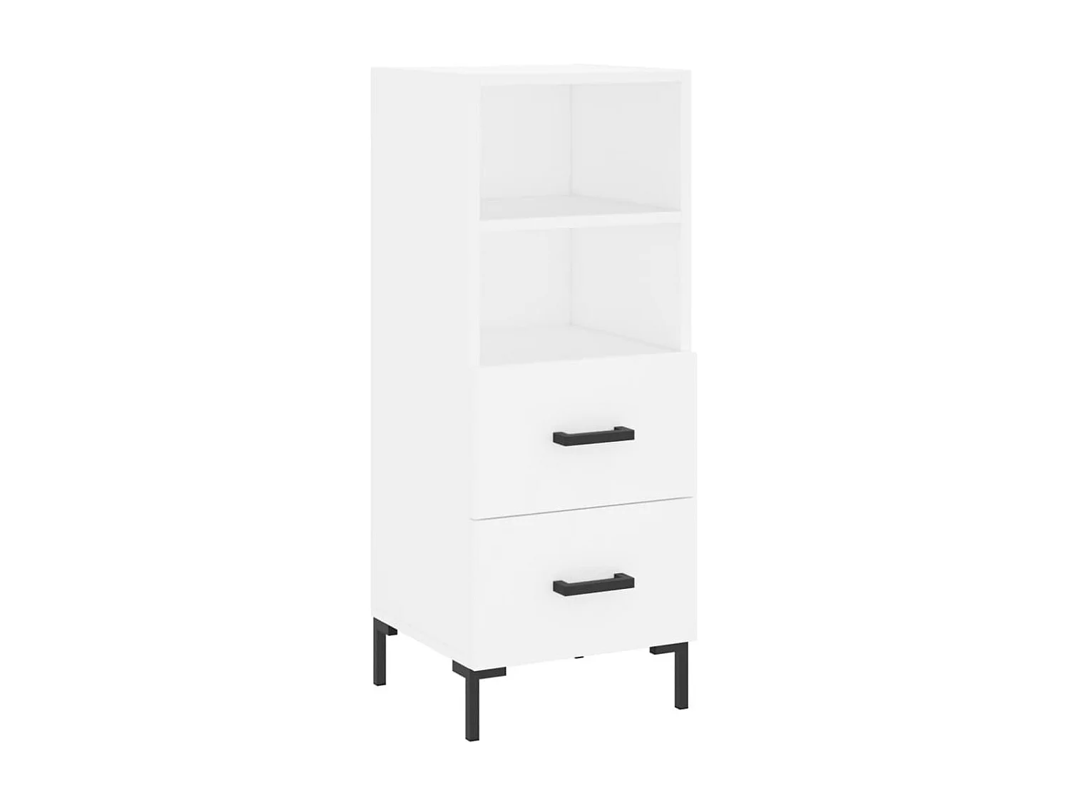 Buffet haut Blanc 34,5x34x180 cm Bois d'ingénierie QWE69224