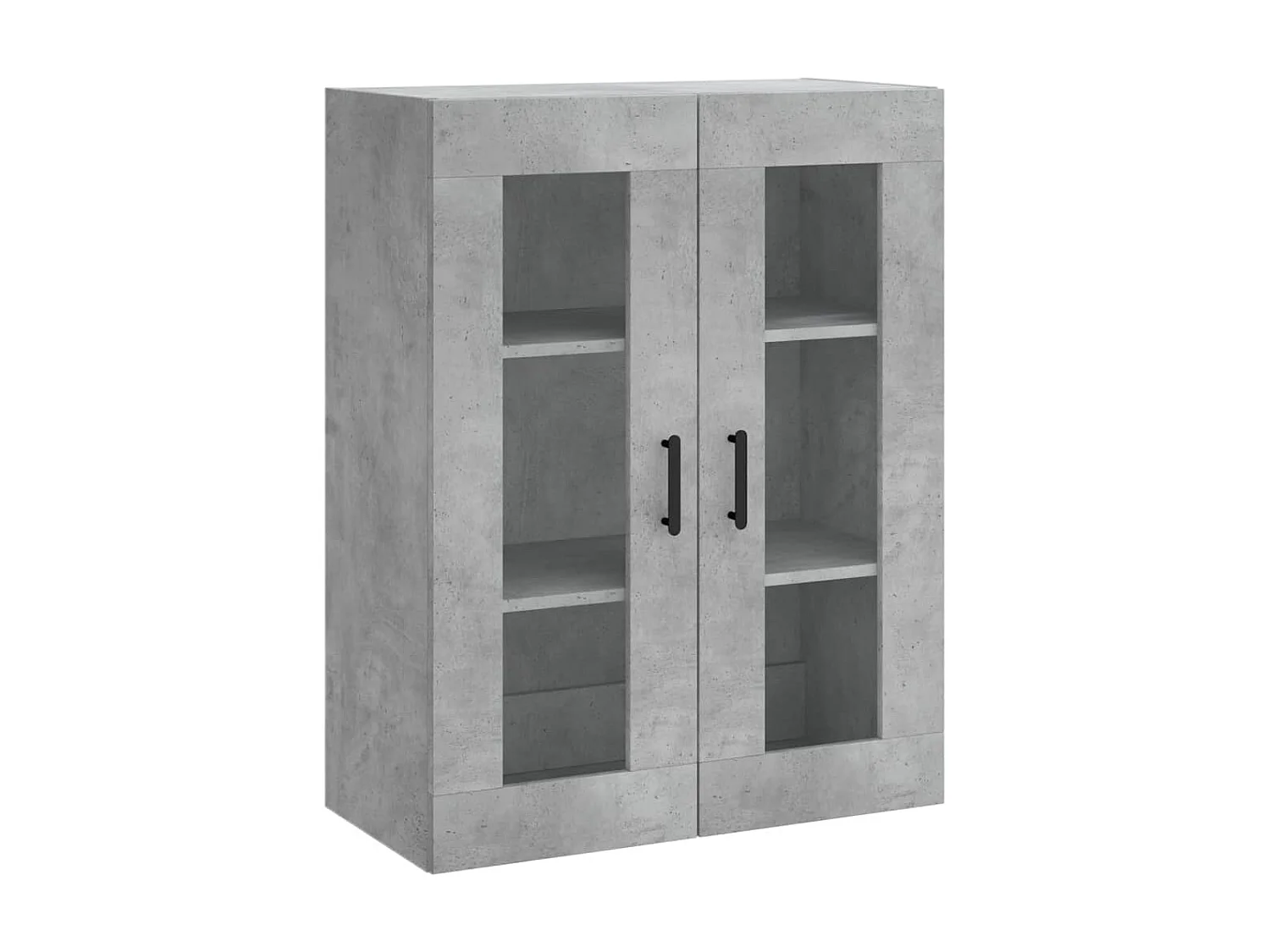 Aparador alto madera contrachapada gris hormigón 69,5x34x180 cm ES82851