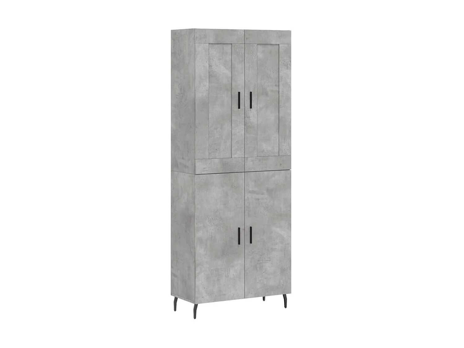 Buffet haut Gris béton 69,5x34x180 cm Bois d'ingénierie QWE54732
