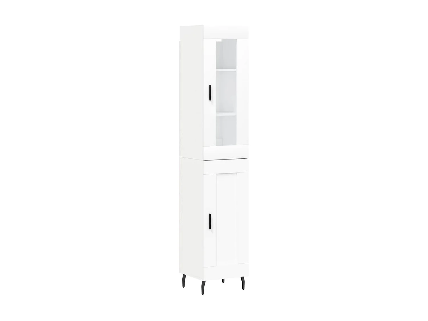 Highboard,Kommode Weiß 34,5x34x180 cm Holzwerkstoff -gkd990922