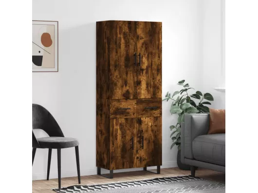 Kauf Unique Highboard,Kommode Räuchereiche 69,5x34x180 cm Holzwerkstoff -gkd148800