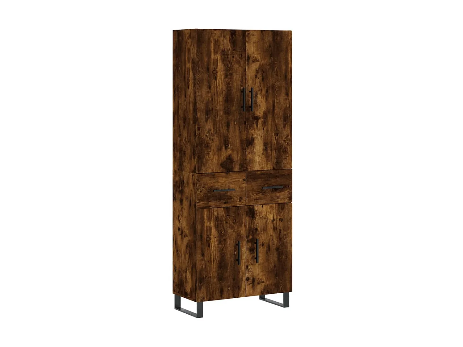 Buffet haut Chêne fumé 69,5x34x180 cm Bois d'ingénierie QWE59222