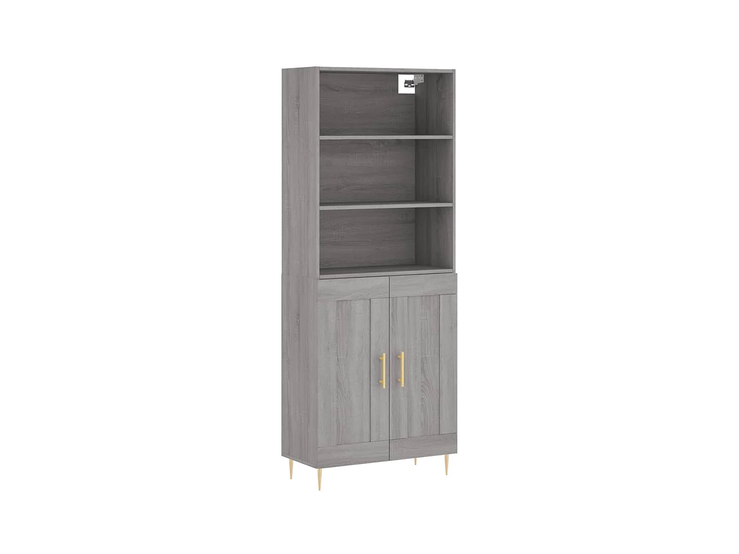 Highboard,Kommode Grau Sonoma 69,5x34x180 cm Holzwerkstoff -gkd111222
