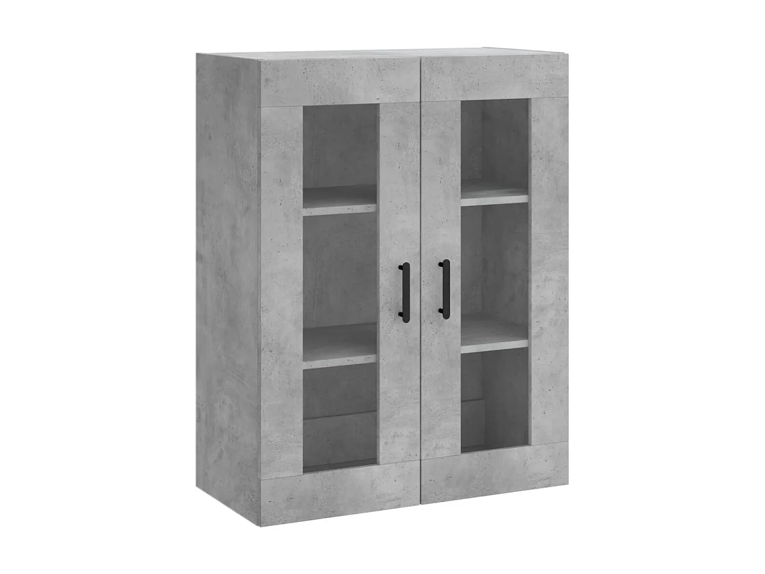 Buffet haut Gris béton 69,5x34x180 cm Bois d'ingénierie QWE27358