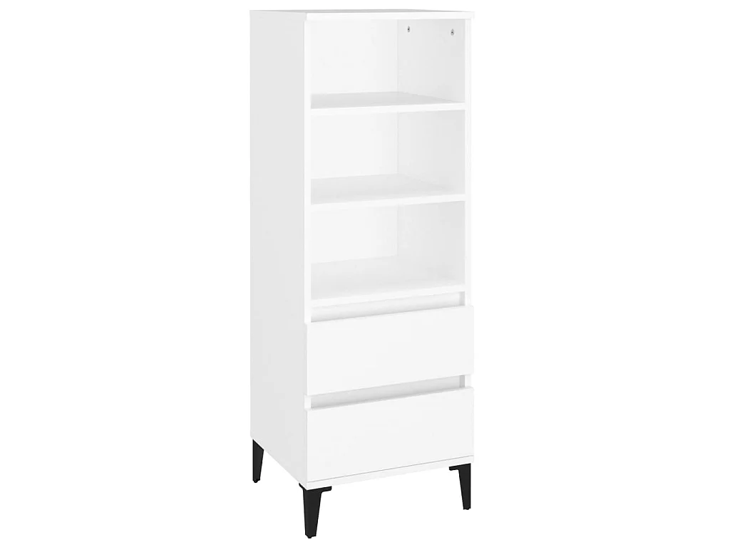 Highboard,Kommode Weiß 40x36x110 cm Holzwerkstoff -gkd476064