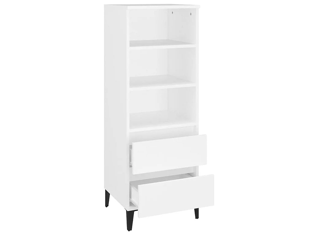 Buffet haut Blanc 40x36x110 cm Bois d'ingénierie EGER35519