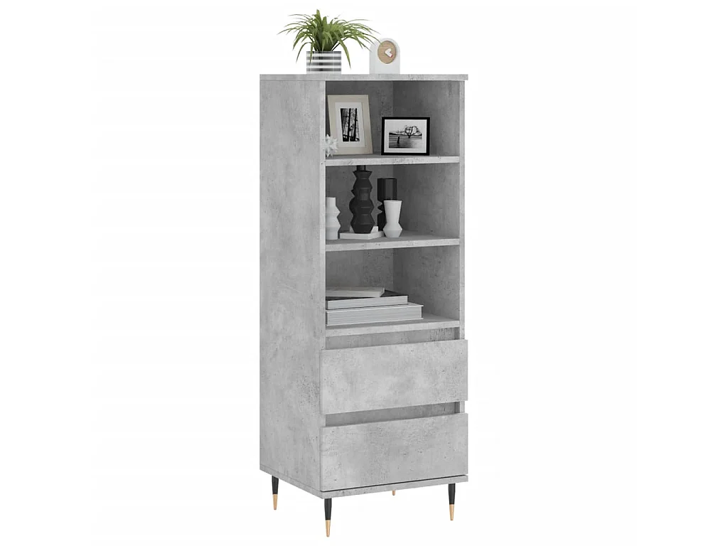 Buffet haut Gris béton 40x36x110 cm Bois d'ingénierie LSF5472