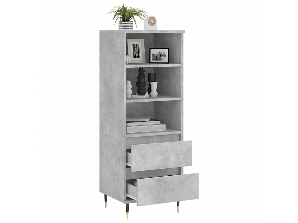 Buffet haut Gris béton 40x36x110 cm Bois d'ingénierie LSF5472
