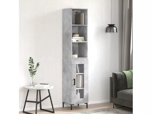 Kauf Unique Highboard,Kommode Betongrau 34,5x34x180 cm Holzwerkstoff -gkd759986