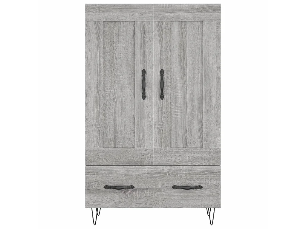 Buffet haut sonoma gris 69,5x31x115 cm bois d'ingénierie QWE56069