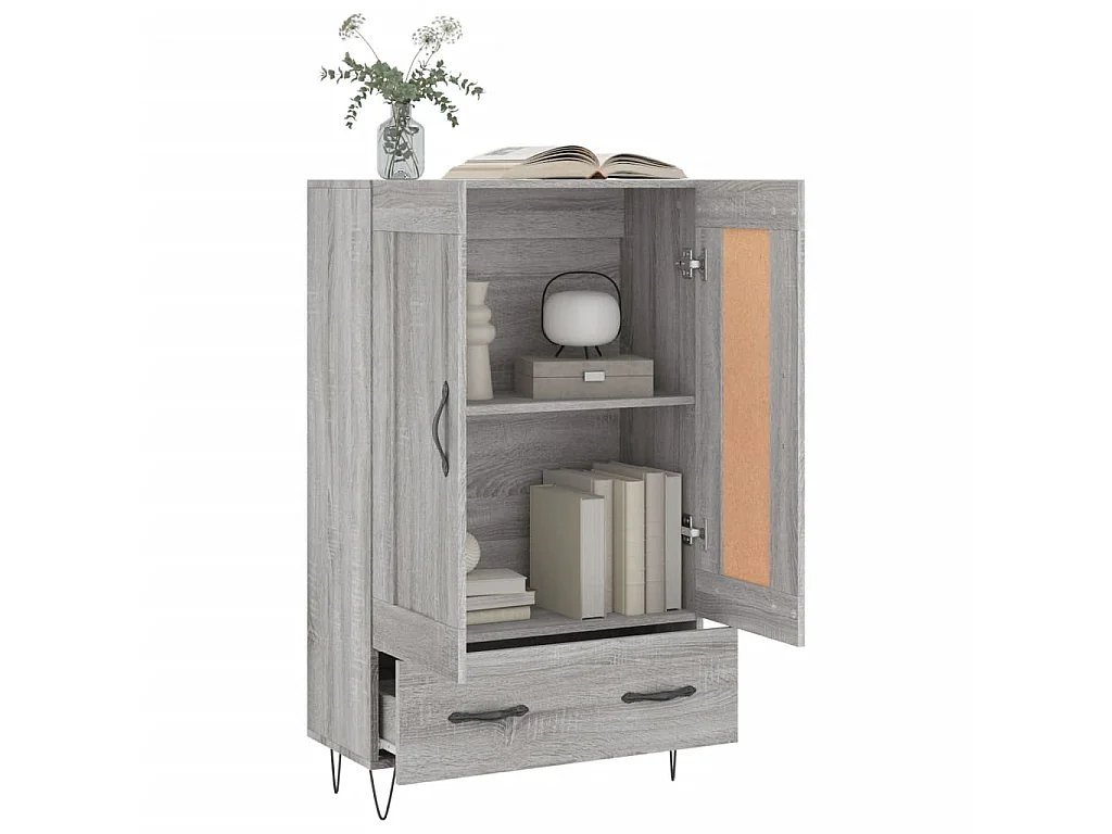 Highboard,Kommode Grau Sonoma 69,5x31x115 cm Holzwerkstoff -gkd639599