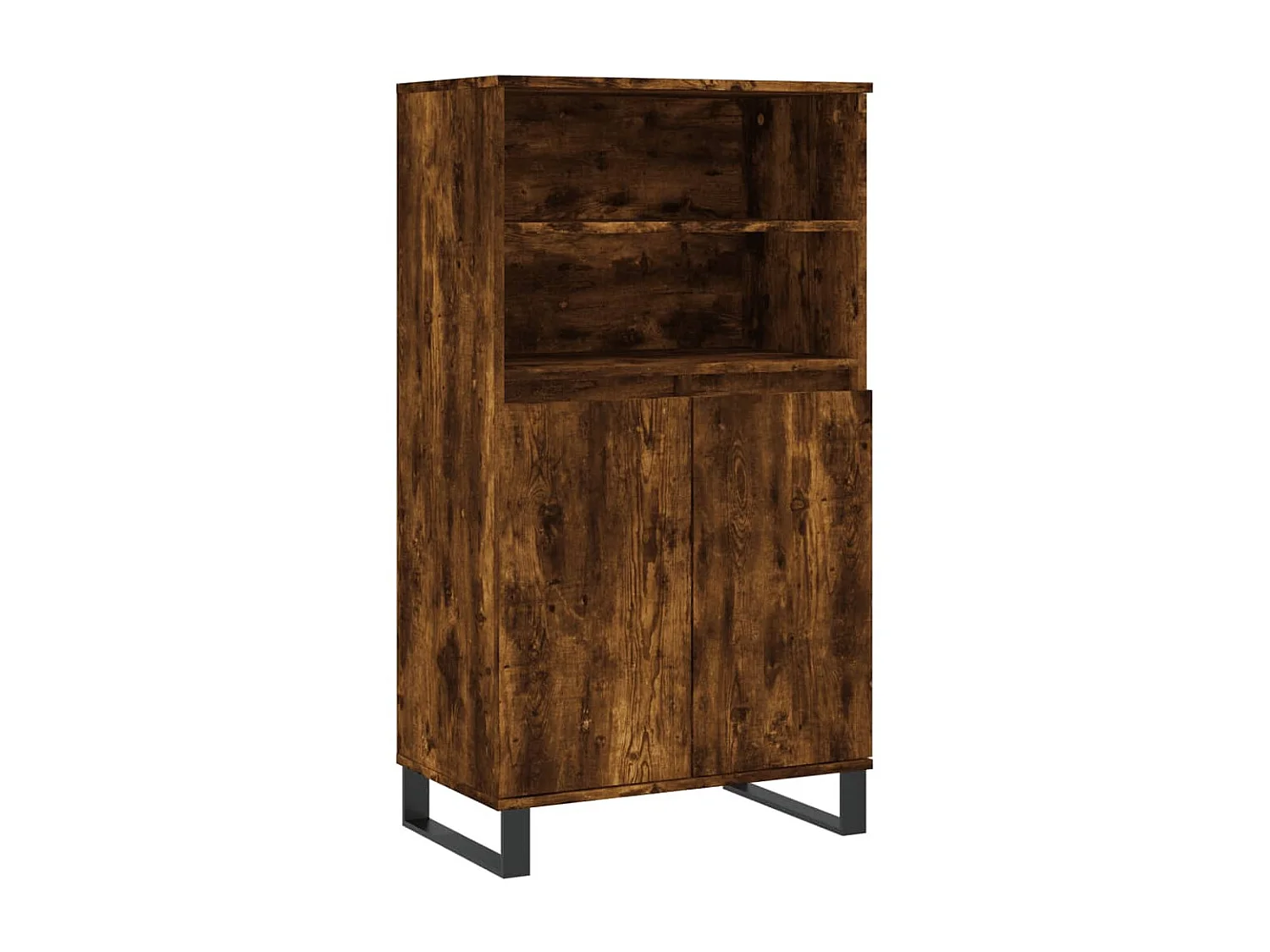 Aparador alto madera contrachapada roble ahumado 60x36x110 cm ES99148