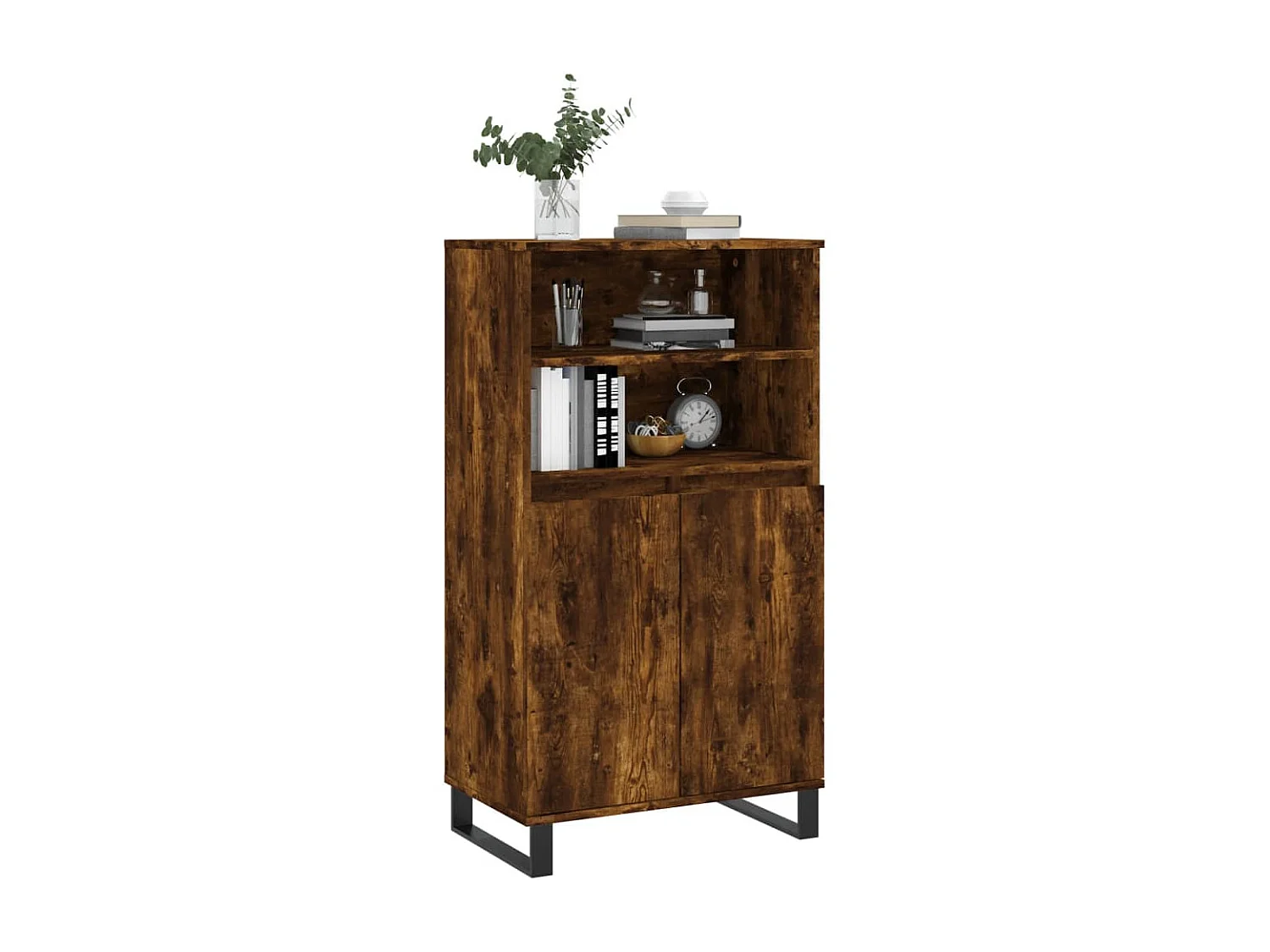 Highboard,Kommode Räuchereiche 60x36x110 cm Holzwerkstoff -gkd860860