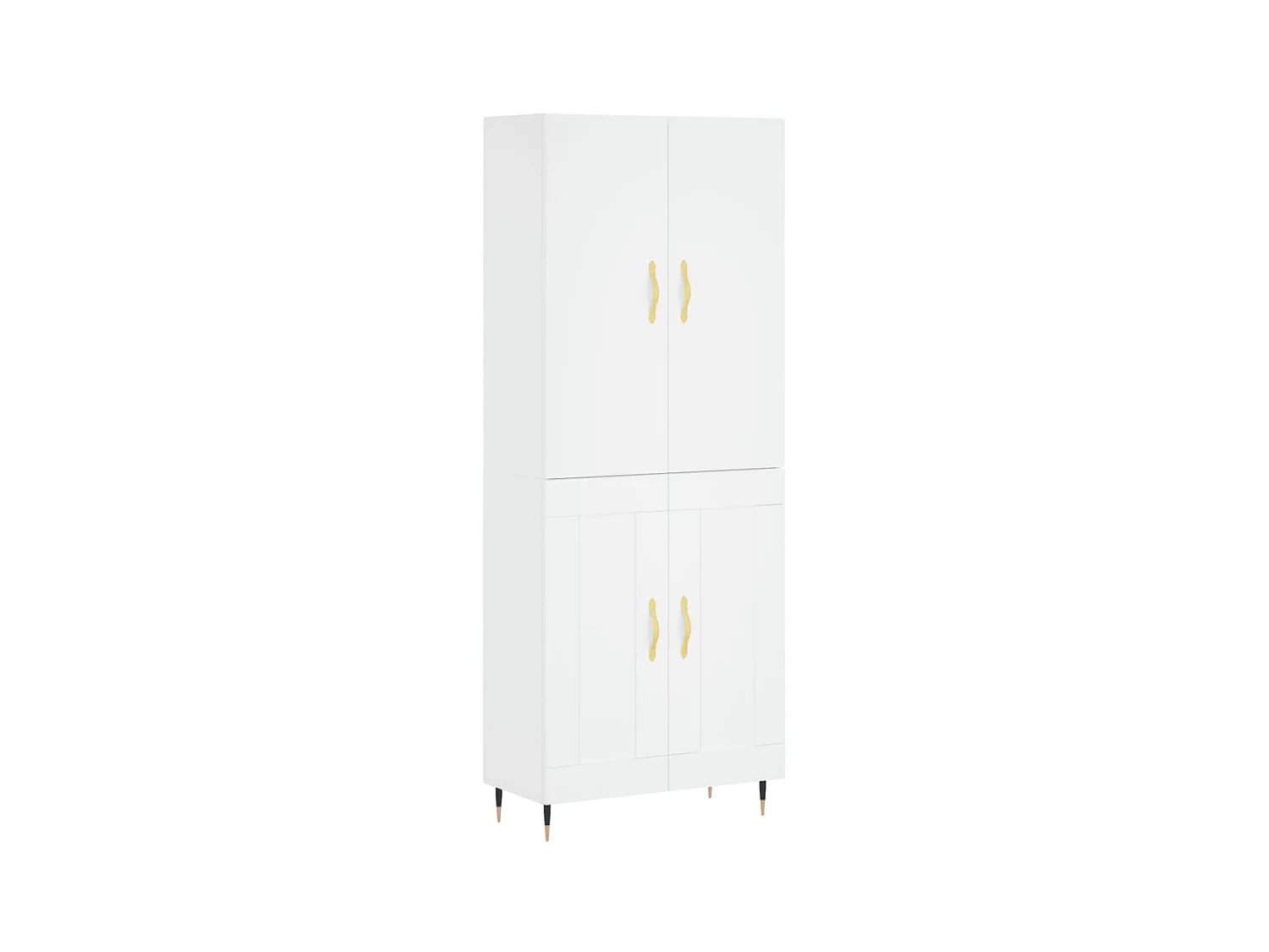 Highboard,Kommode Weiß 69,5x34x180 cm Holzwerkstoff -gkd980313