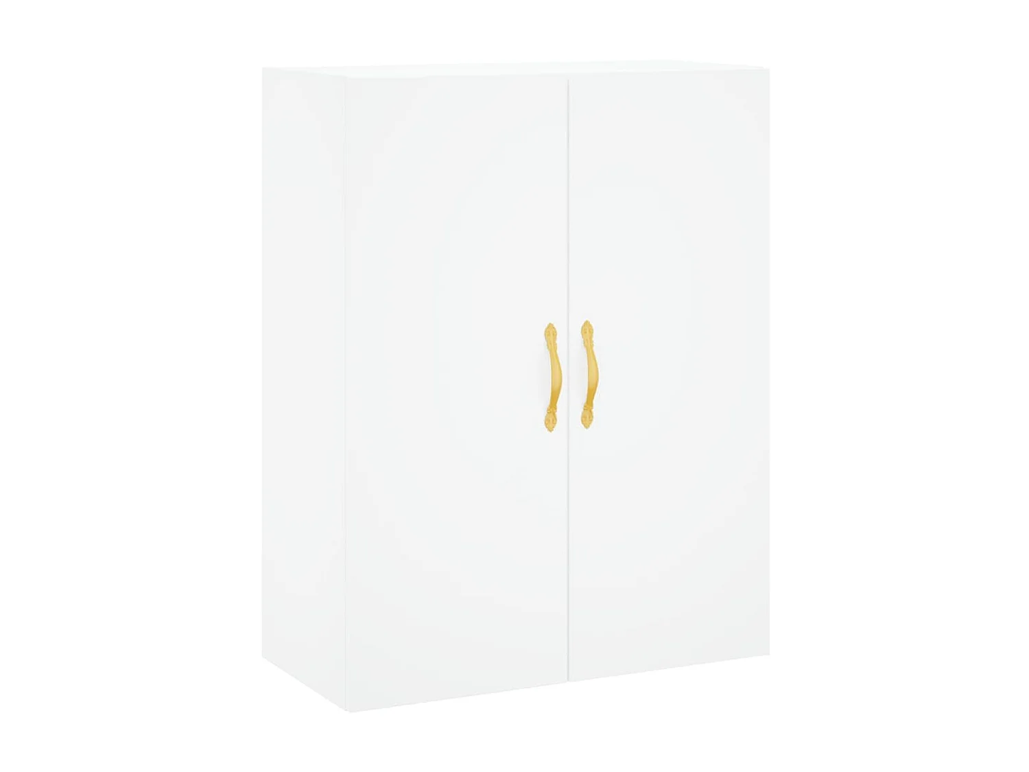 Aparador alto madera contrachapada blanco 69,5x34x180 cm ES86654