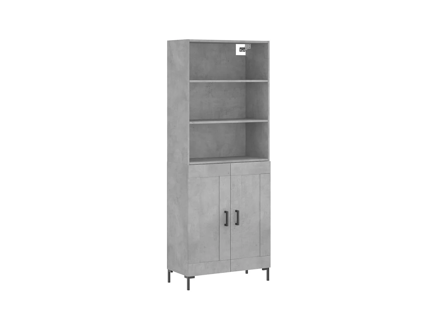 Highboard,Kommode Betongrau 69,5x34x180 cm Holzwerkstoff -gkd170528