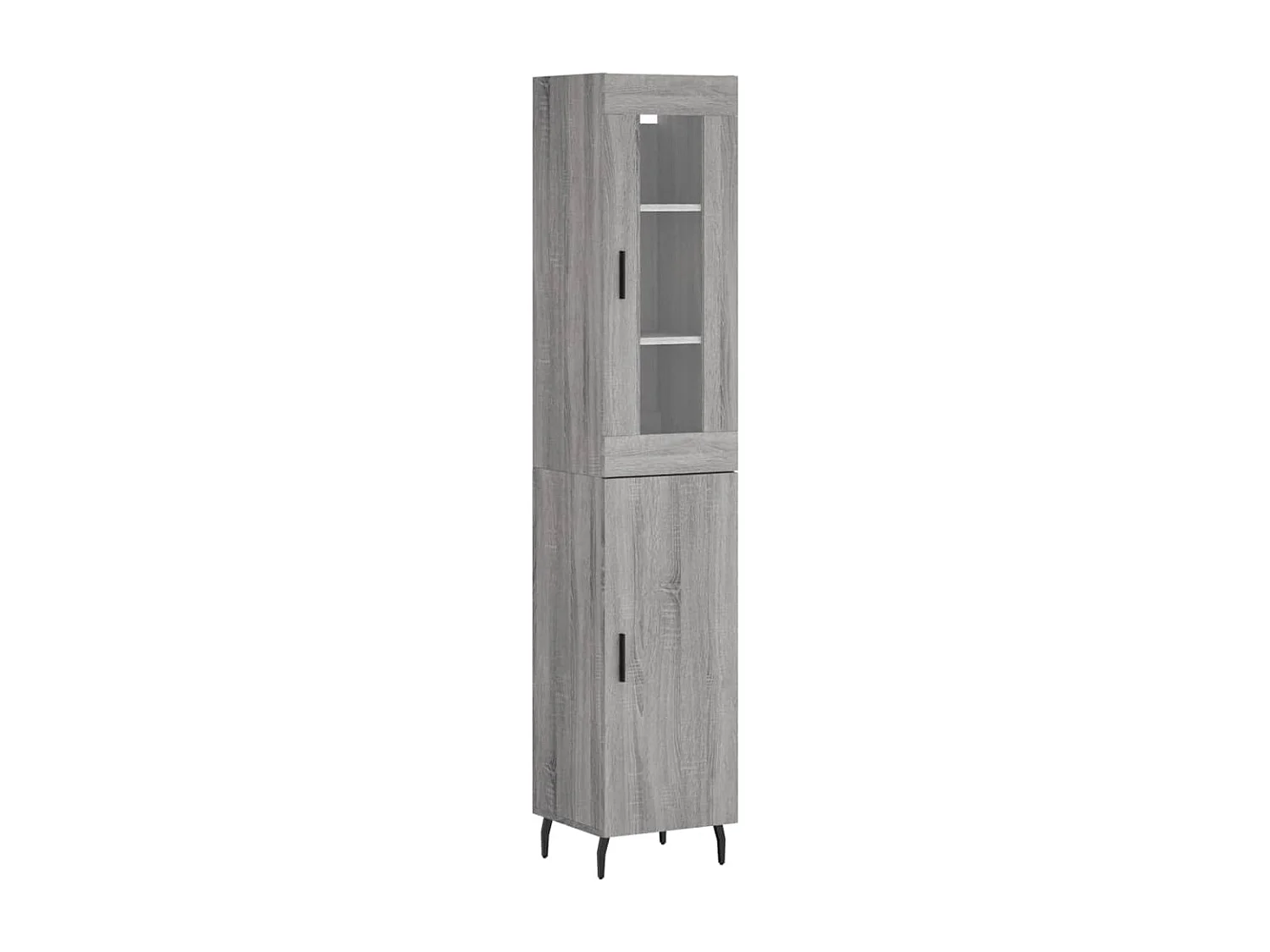 Buffet haut Sonoma gris 34,5x34x180 cm Bois d'ingénierie QWE15027