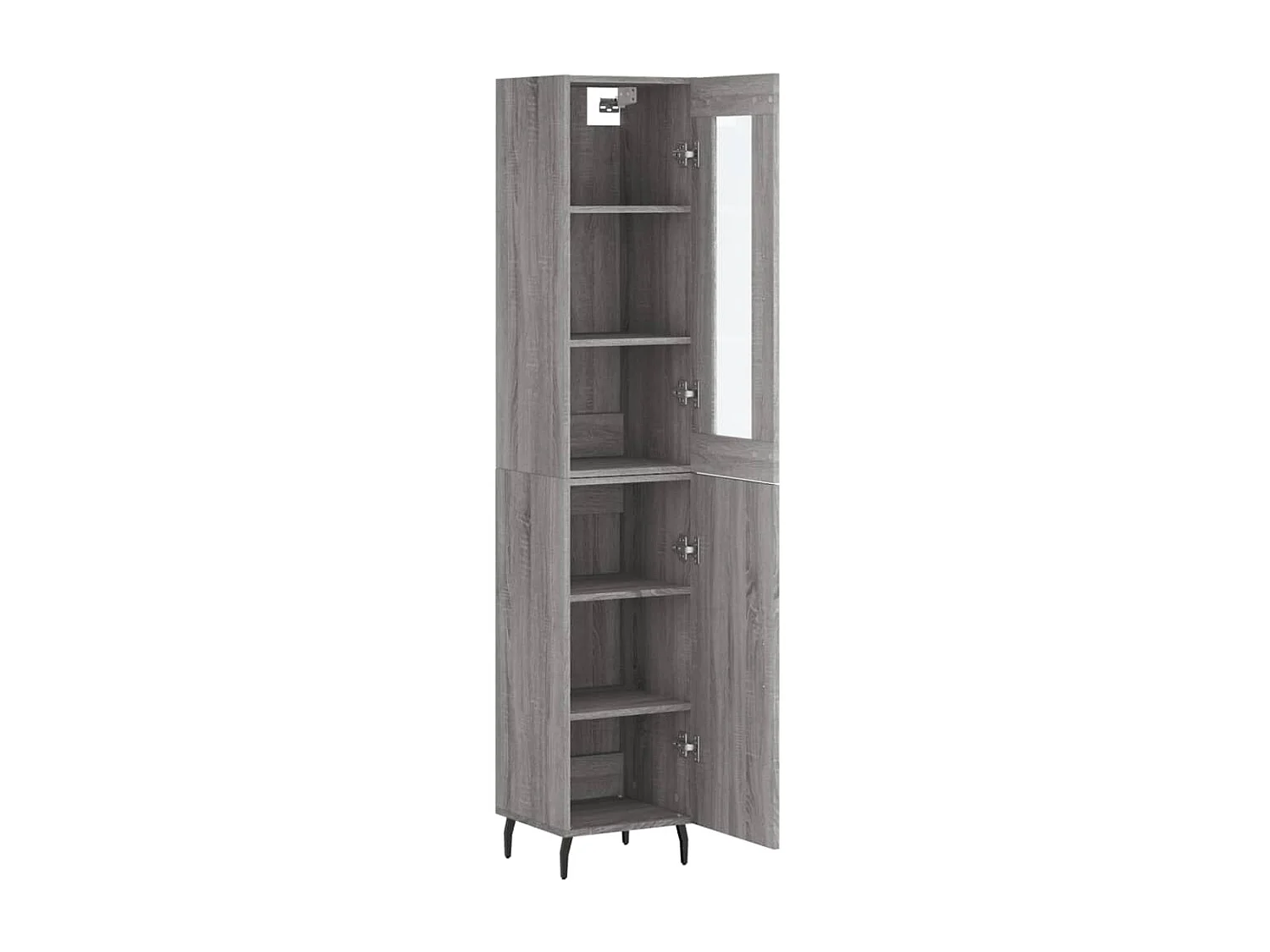 Buffet haut Sonoma gris 34,5x34x180 cm Bois d'ingénierie QWE15027
