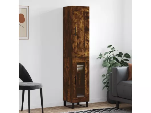 Kauf Unique Highboard,Kommode Räuchereiche 34,5x34x180 cm Holzwerkstoff -gkd937566