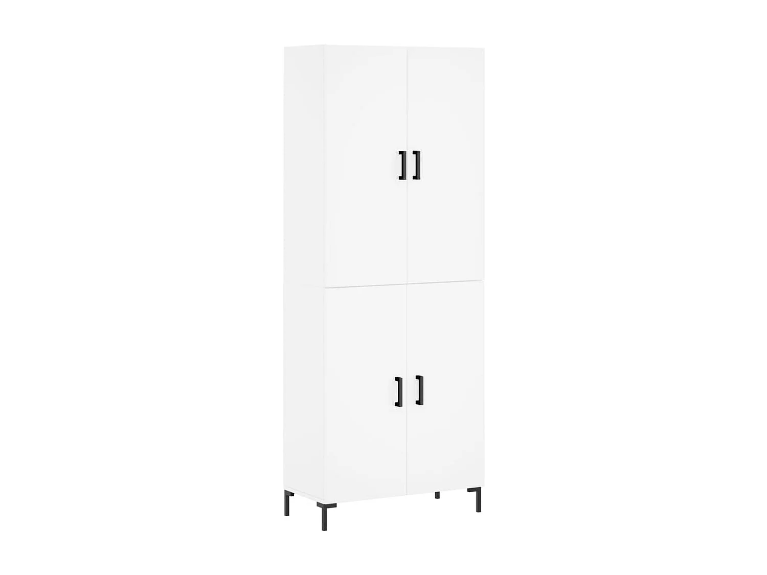 Aparador alto madera contrachapada blanco 69,5x34x180 cm ES15803