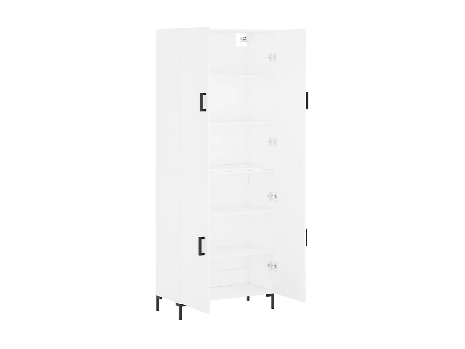 Aparador alto madera contrachapada blanco 69,5x34x180 cm ES15803