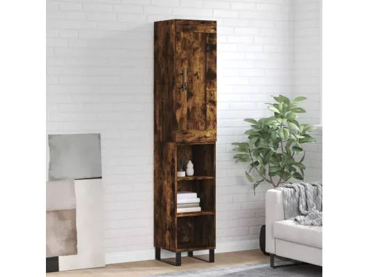 Kauf Unique Highboard,Kommode Räuchereiche 34,5x34x180 cm Holzwerkstoff -gkd247484