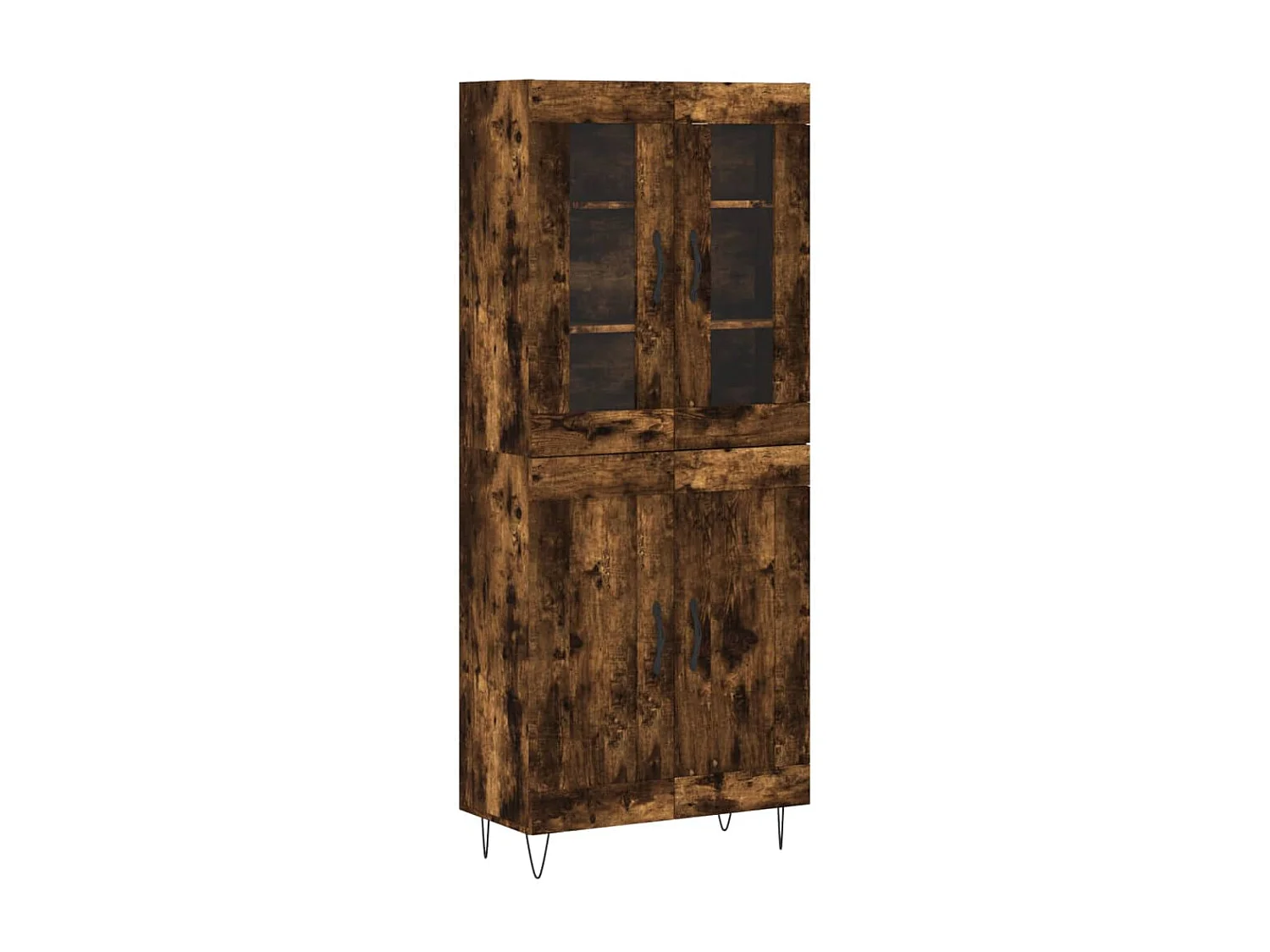 Highboard,Kommode Räuchereiche 69,5x34x180 cm Holzwerkstoff -gkd887930