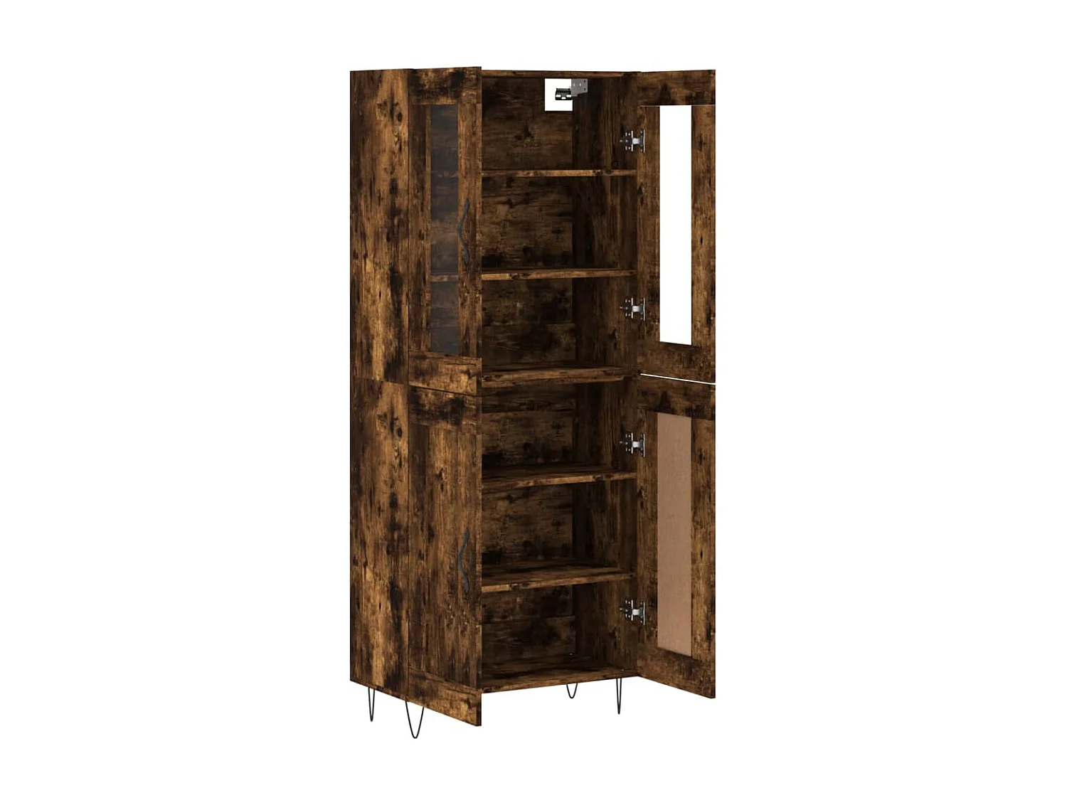 Highboard,Kommode Räuchereiche 69,5x34x180 cm Holzwerkstoff -gkd887930