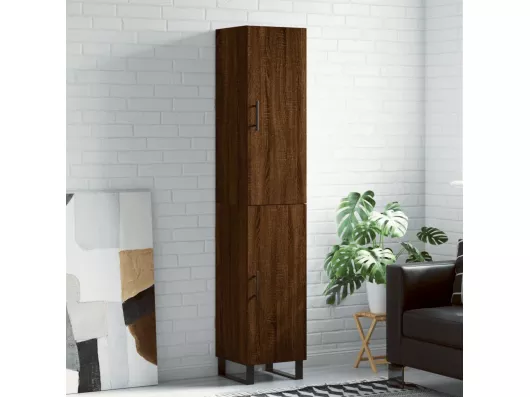 Kauf Unique Highboard,Kommode Braun Eichen-Optik 34,5x34x180 cm Holzwerkstoff -gkd900032