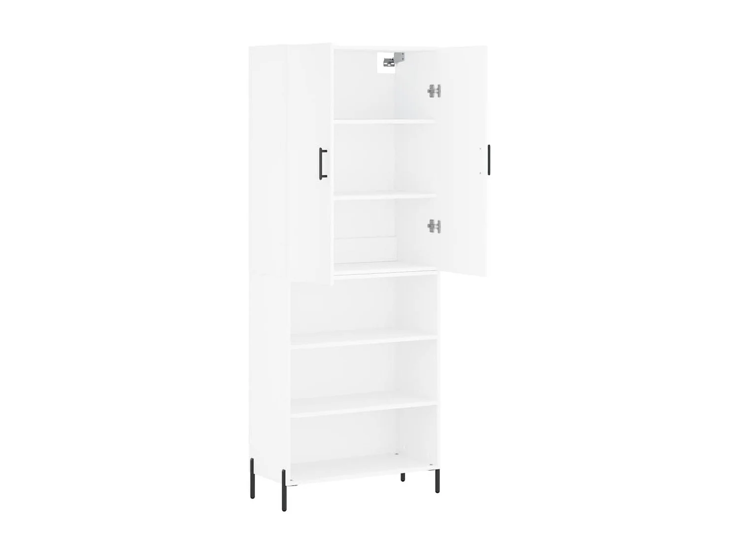 Highboard,Kommode Weiß 69,5x34x180 cm Holzwerkstoff -gkd981330