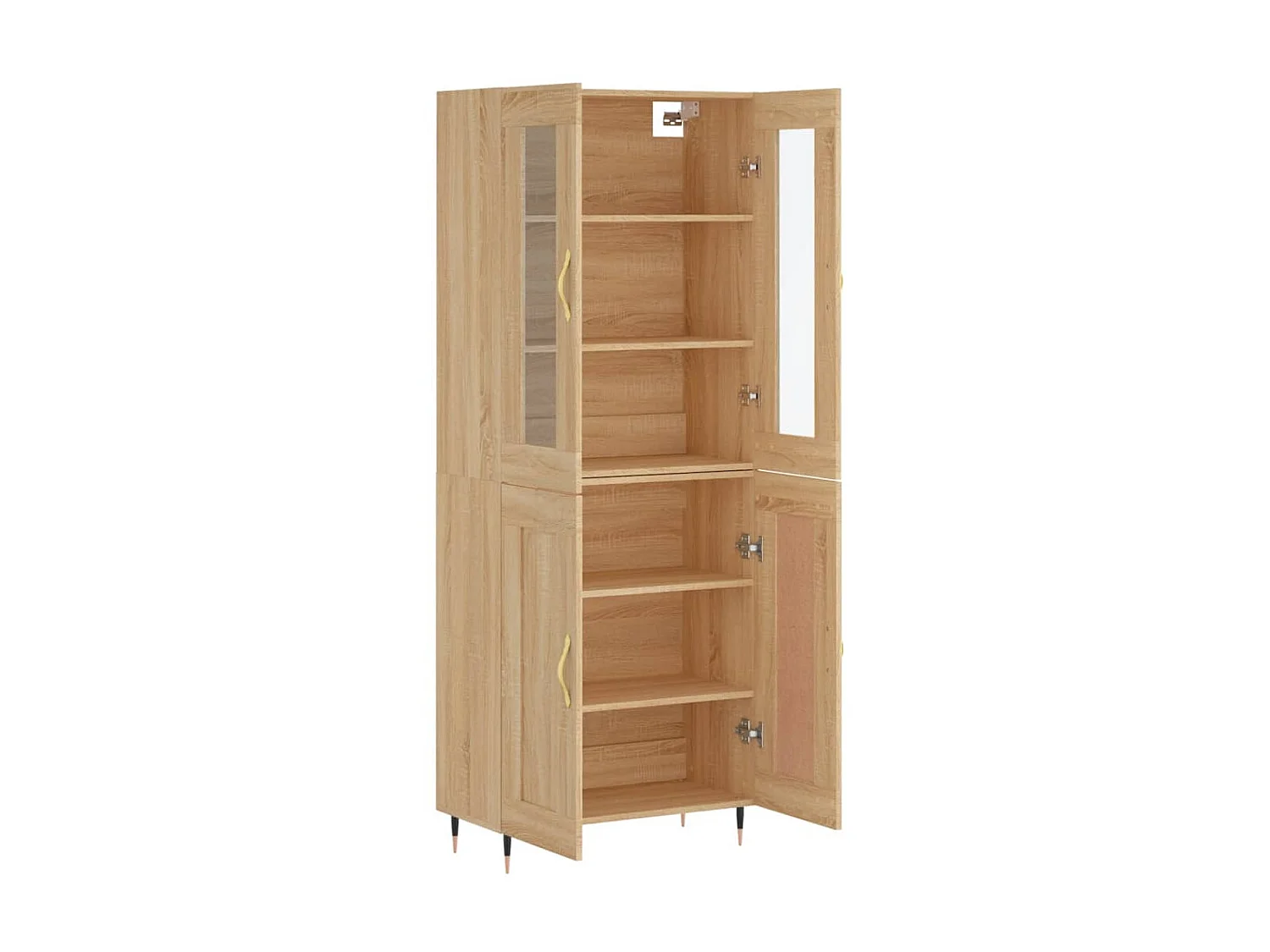 Highboard,Kommode Sonoma-Eiche 69,5x34x180 cm Holzwerkstoff -gkd153228