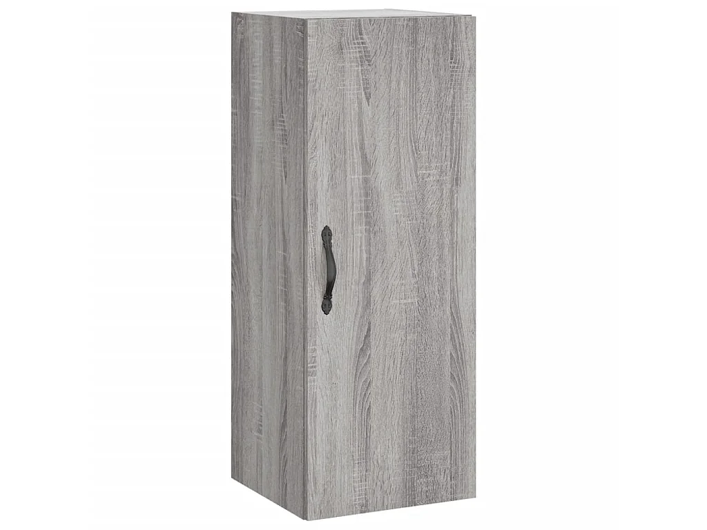 Aparador alto madera contrachapada gris Sonoma 34,5x34x180 cm ES66302