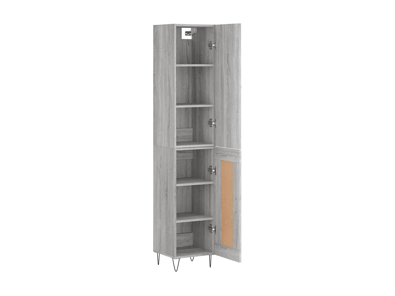 Buffet haut Sonoma gris 34,5x34x180 cm Bois d'ingénierie QWE78921