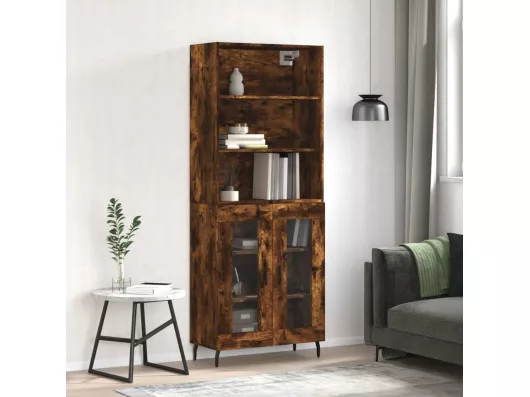 Kauf Unique Highboard,Kommode Räuchereiche 69,5x34x180 cm Holzwerkstoff -gkd147924