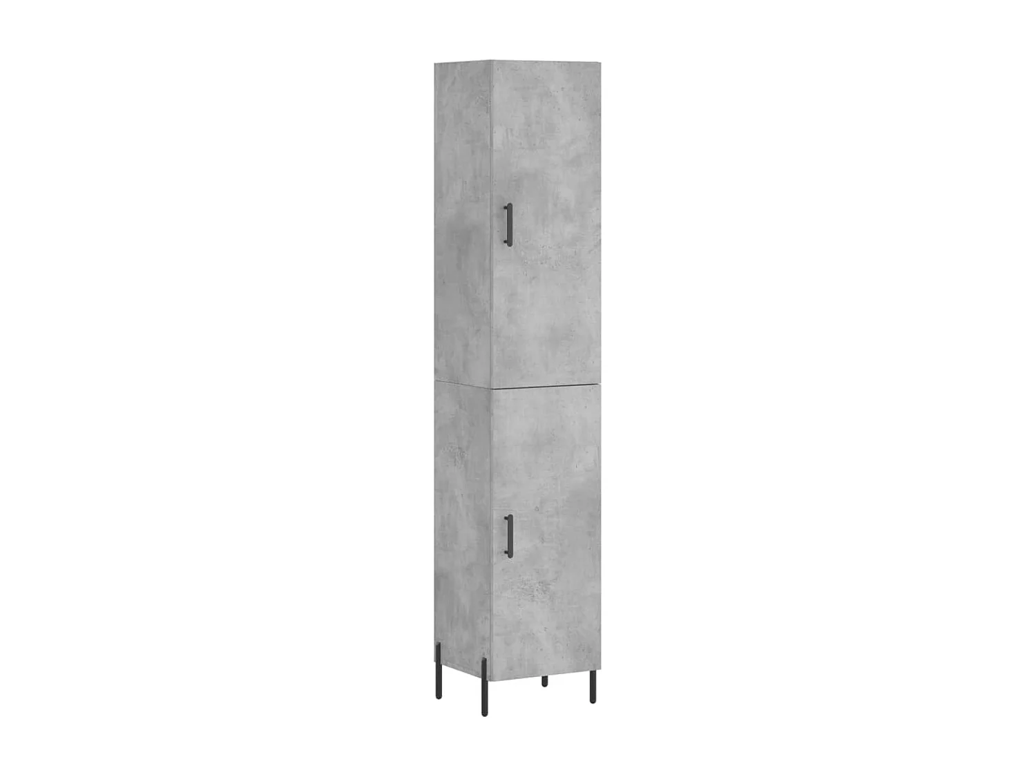 Buffet haut Gris béton 34,5x34x180 cm Bois d'ingénierie QWE42351
