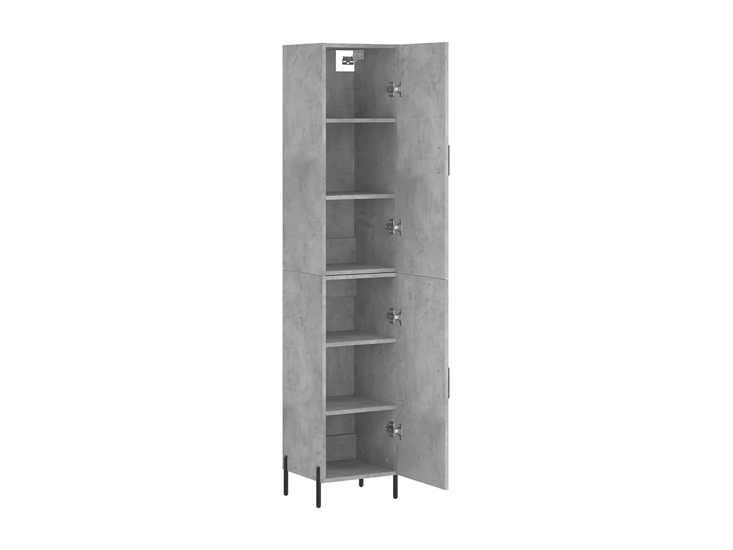 Buffet haut Gris béton 34,5x34x180 cm Bois d'ingénierie QWE42351