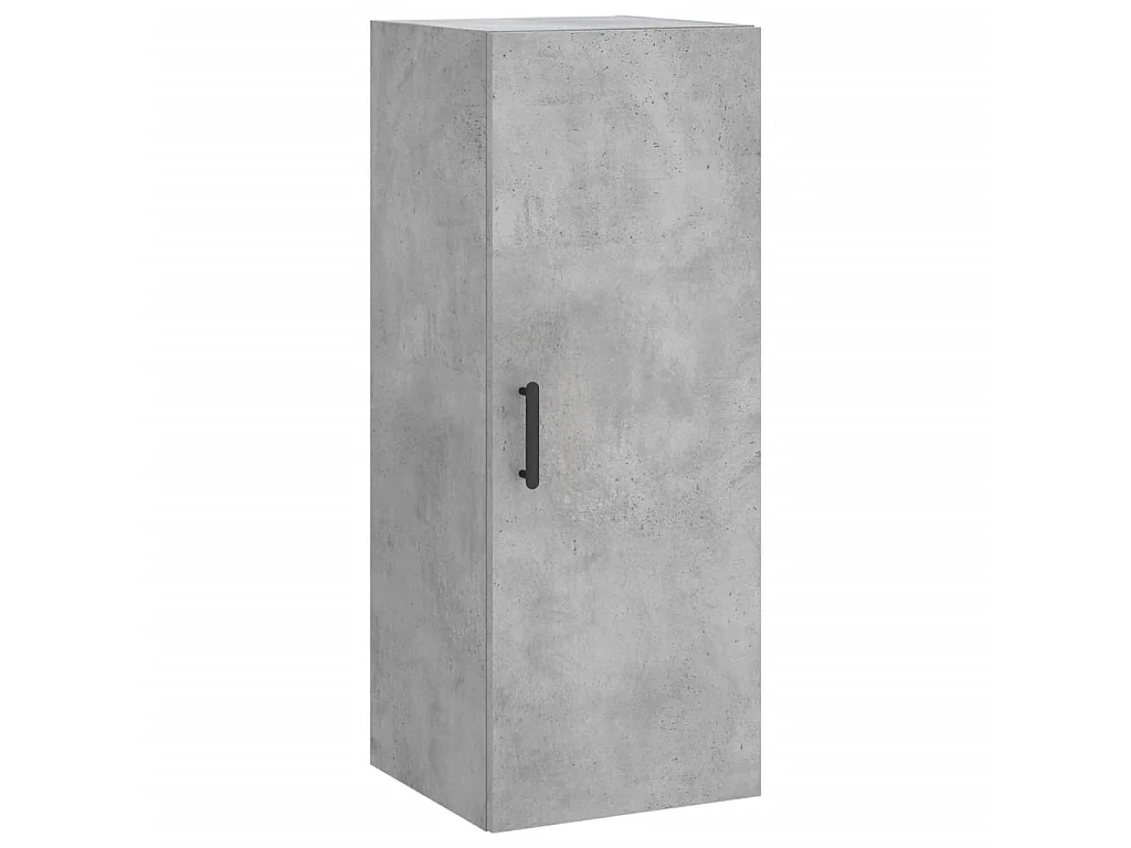 Buffet haut Gris béton 34,5x34x180 cm Bois d'ingénierie QWE42351