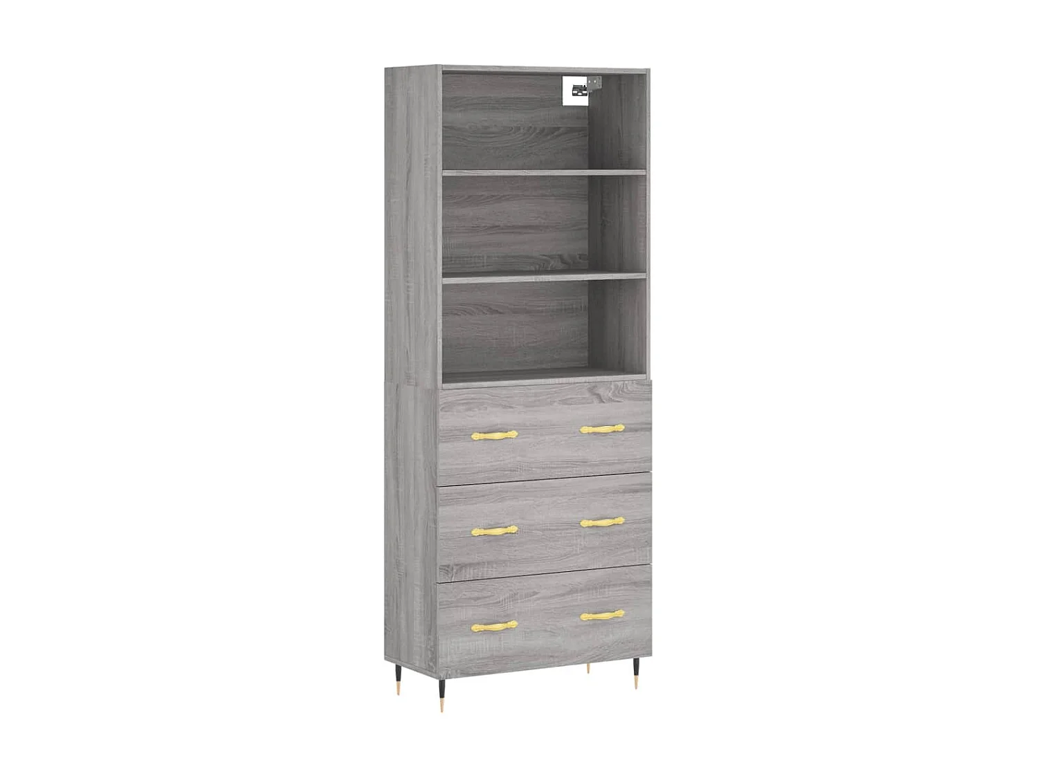 Buffet haut Sonoma gris 69,5x34x180 cm Bois d'ingénierie QWE73520