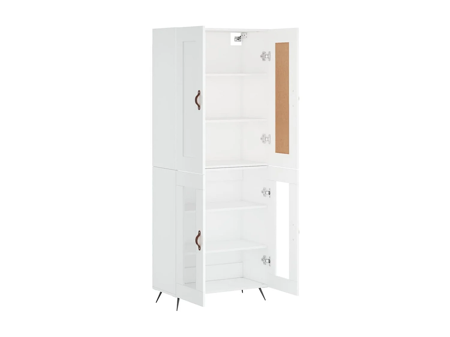 Highboard,Kommode Weiß 69,5x34x180 cm Holzwerkstoff -gkd251054