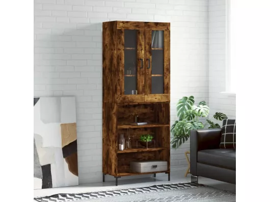 Kauf Unique Highboard,Kommode Räuchereiche 69,5x34x180 cm Holzwerkstoff -gkd959385