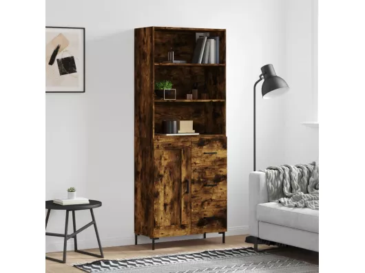 Kauf Unique Highboard,Kommode Räuchereiche 69,5x34x180 cm Holzwerkstoff -gkd559411