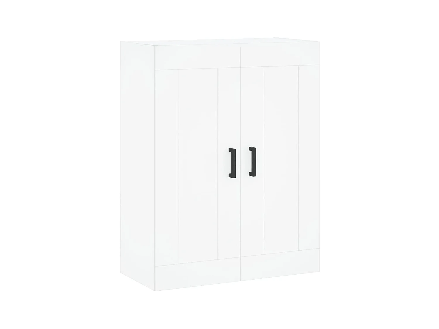 Aparador alto madera contrachapada blanco 69,5x34x180 cm ES77891