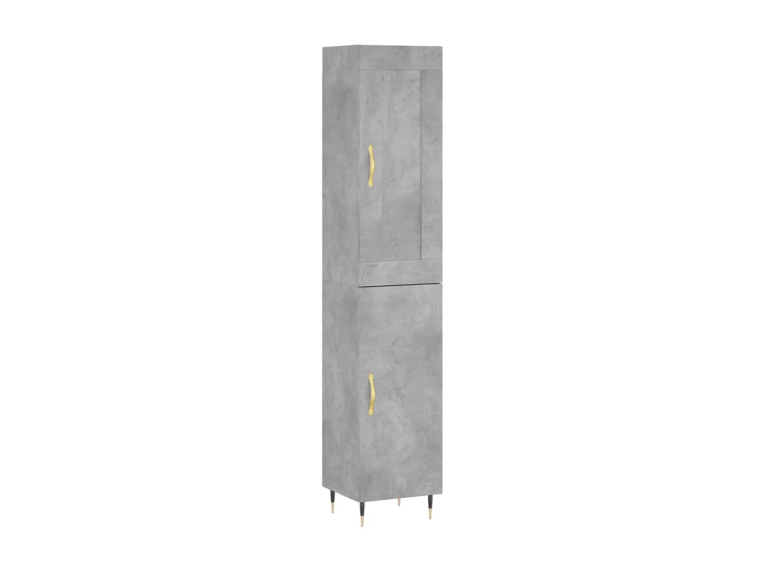 Buffet haut Gris béton 34,5x34x180 cm Bois d'ingénierie QWE53513