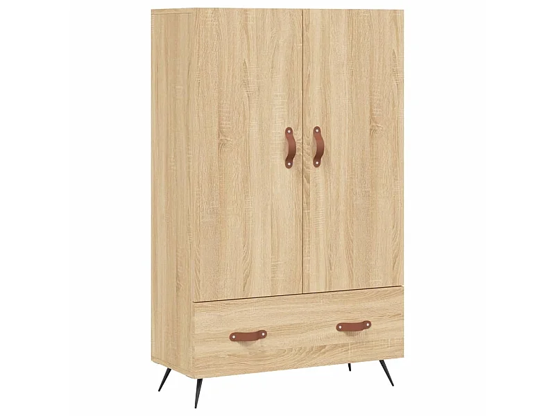 Buffet haut chêne sonoma 69,5x31x115 cm bois d'ingénierie QWE37521