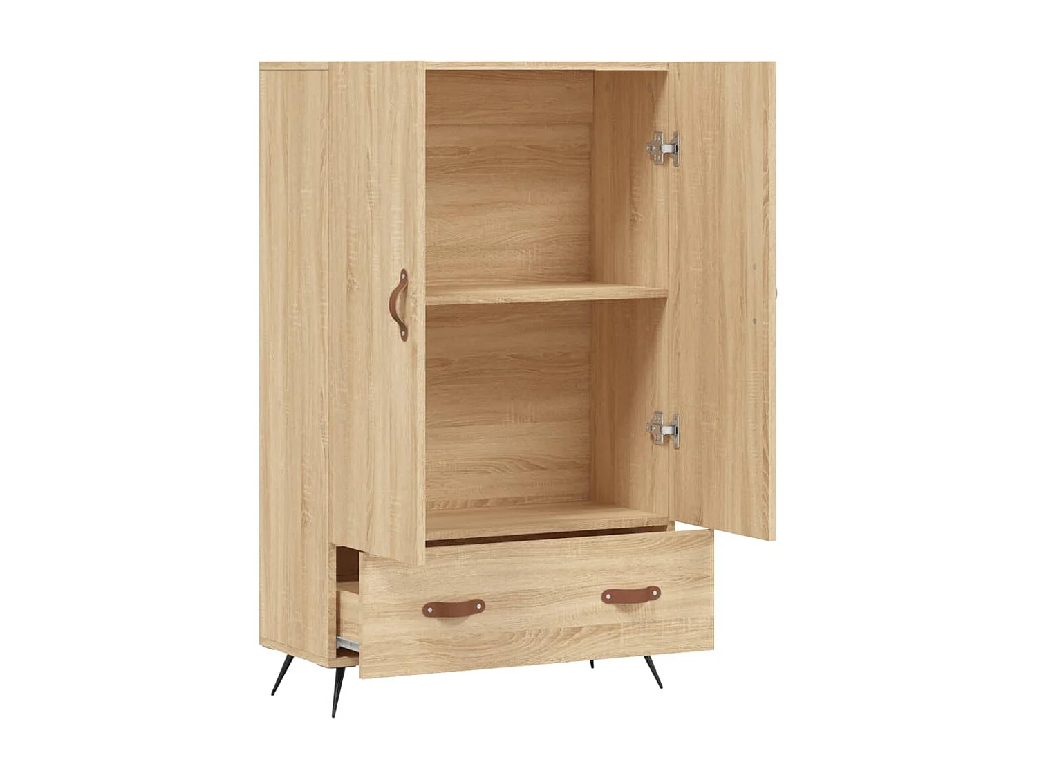 Highboard,Kommode Sonoma-Eiche 69,5x31x115 cm Holzwerkstoff -gkd152055