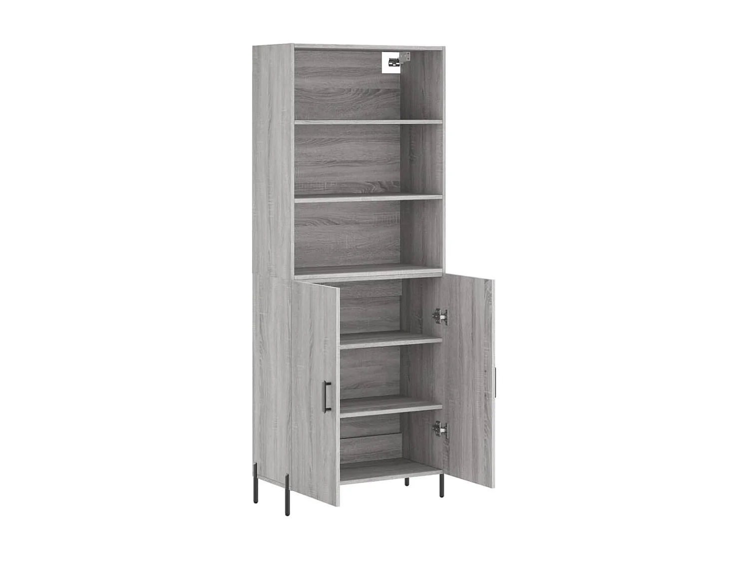 Buffet haut Sonoma gris 69,5x34x180 cm Bois d'ingénierie QWE88293