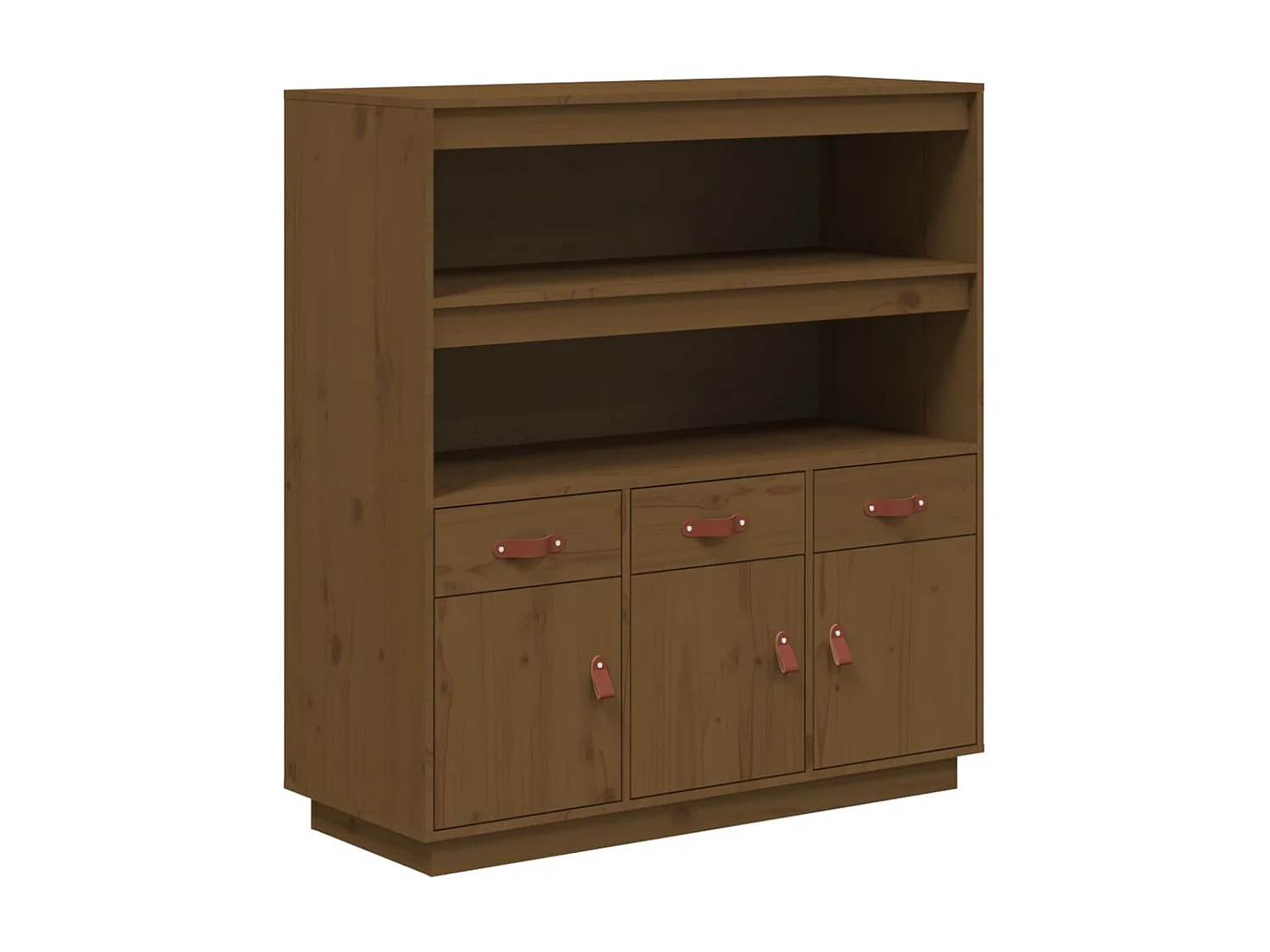 Buffet haut Marron miel 100x40x108,5 cm Bois massif de pin EGER16444