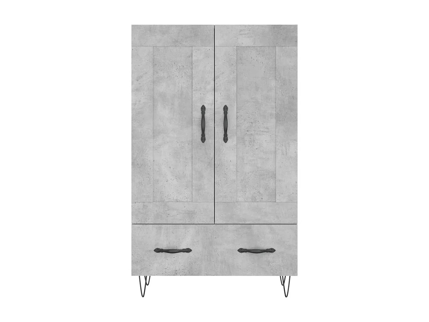 Highboard,Kommode Betongrau 69,5x31x115 cm Holzwerkstoff -gkd983473